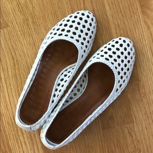 White cage low heels size 38 Anthropologie
